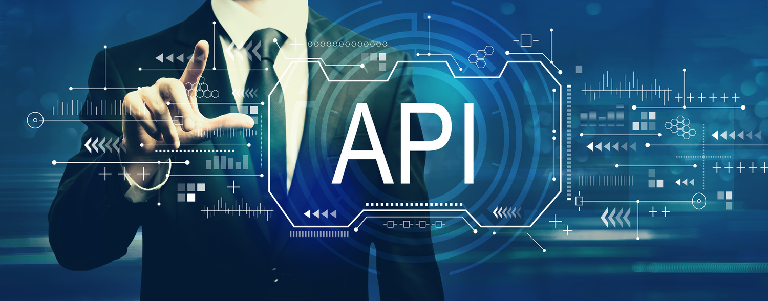 API concept with businessman